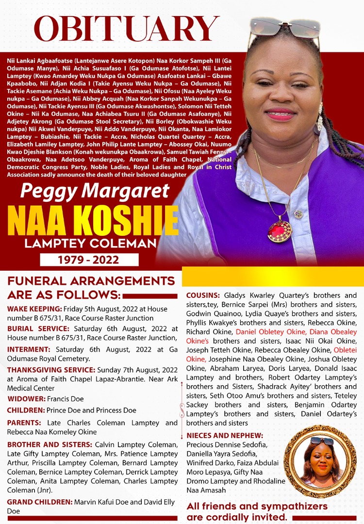 Peggy Margaret Naa Koshie Lamptey Coleman