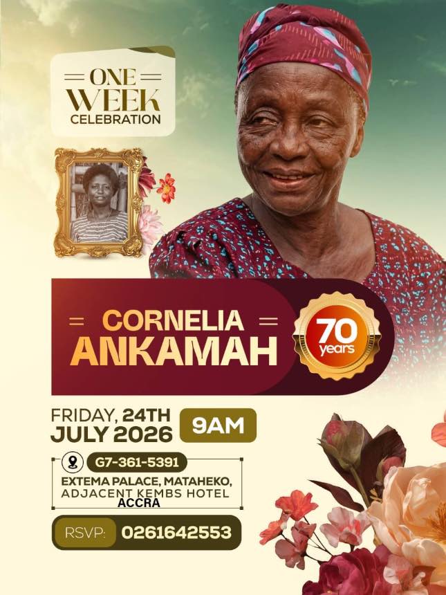 One Week Poster — Cornelia Ankamah